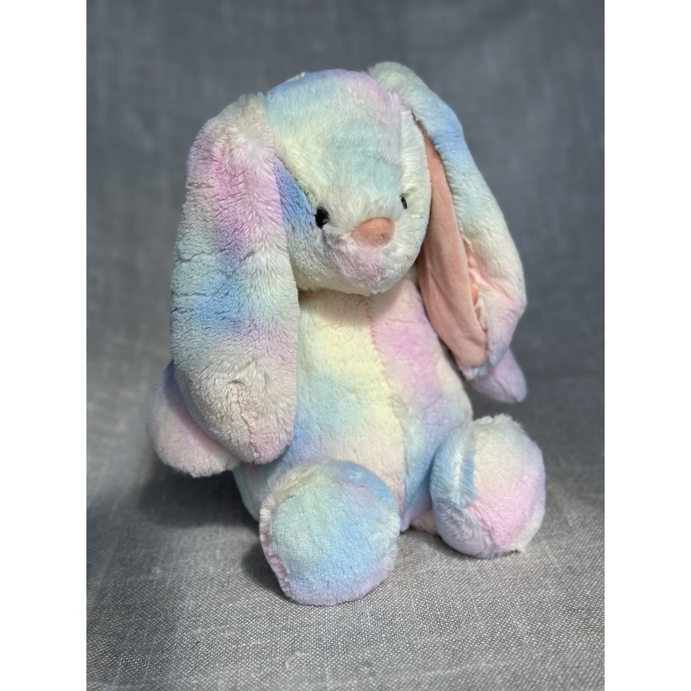 GUND Thistle Pastel Rainbow Easter Bunny Plush Toy Stuffed Animal 12 in
